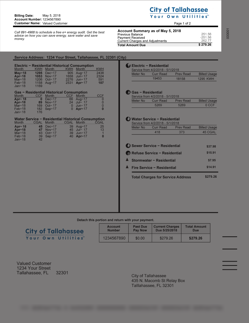 Utility bill