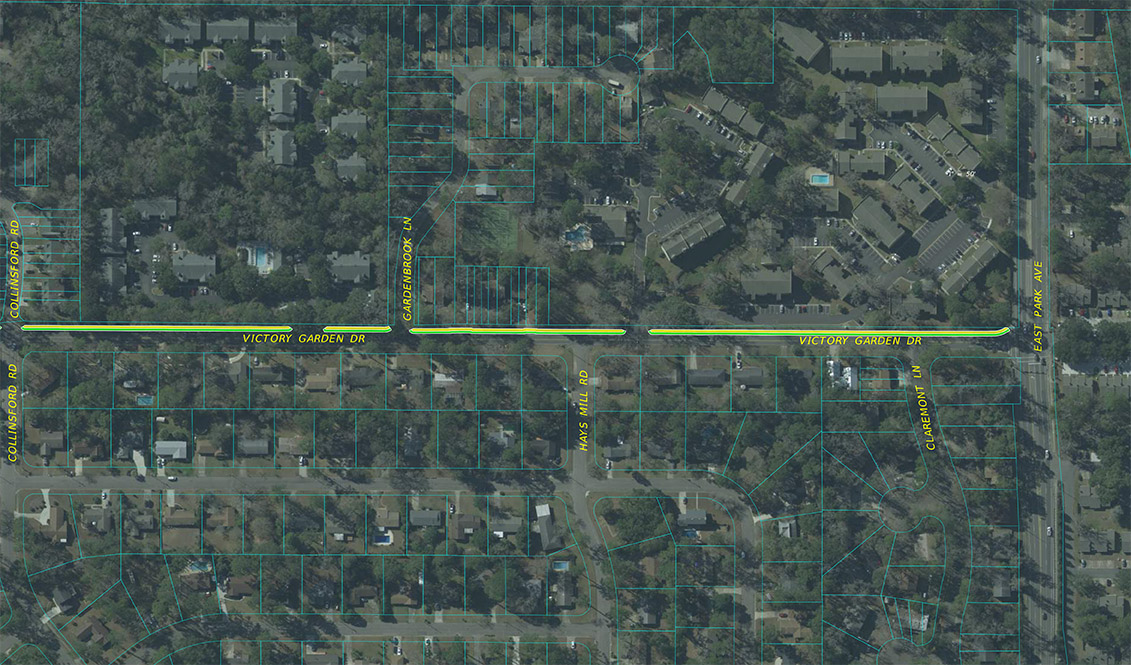 An overhead plan view of the proposed layout